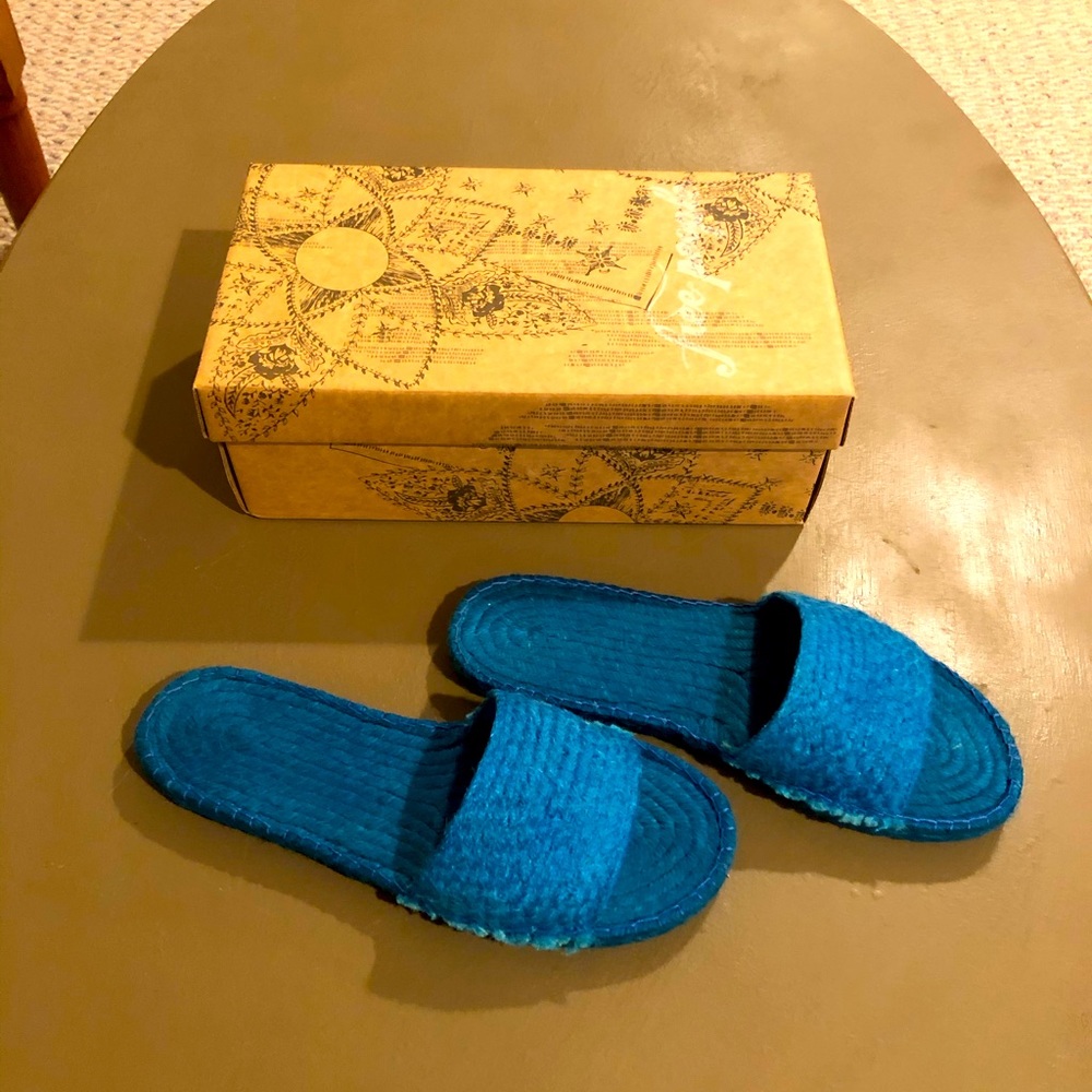 Blue Free People Espadrilles 39 NWT